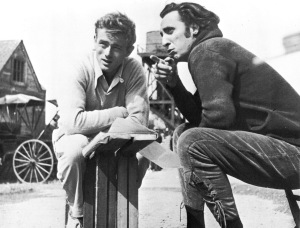 on the set with James Dean